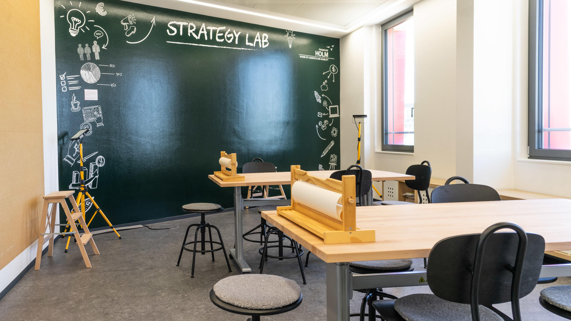 Strategy Lab und Gruppentische im Raum Andreas Flocken