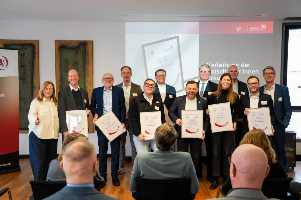 Gruppenbild der Start-up-Botschafter des Hessischen Gründerpreises 2026.