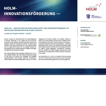 AKDA-KIL – Analyse der Akteurslandschaft und Datenverfügbarkeit in kritischer Infrastruktur in der Logistik