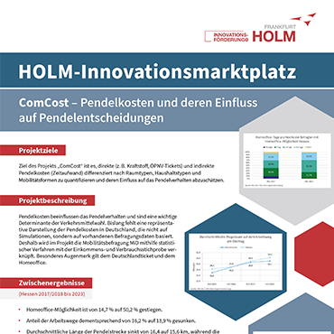 ComCost – Pendelkosten und deren Einfluss auf Pendelentscheidungen