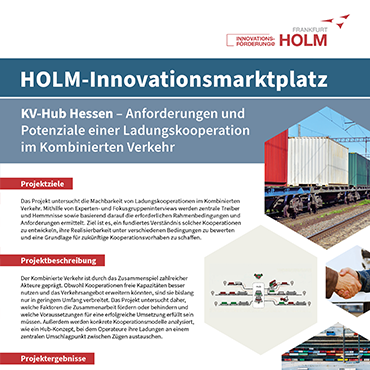 KV-Hub Hessen – Anforderungen und Potenziale einer Ladungskooperation im Kombinierten Verkehr