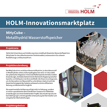 MHyCube – Metallhydrid Wasserstoffspeicher